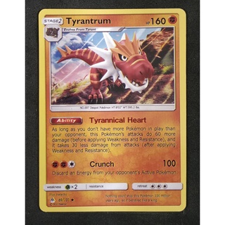 Tyrantrum Stage 2 69/131 กาจิโกรัส Pokemon Card (Normal) ภาษาอังกฤษ