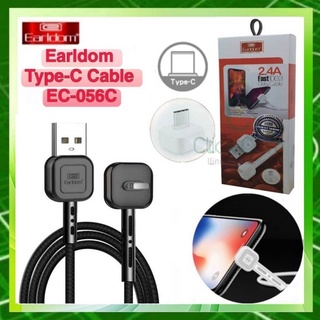 สายชาร์จมือถือ Earldom 2 in 1 สาย 90 ํFast Charing &amp; Data Transfer Cable EC-056C Type C