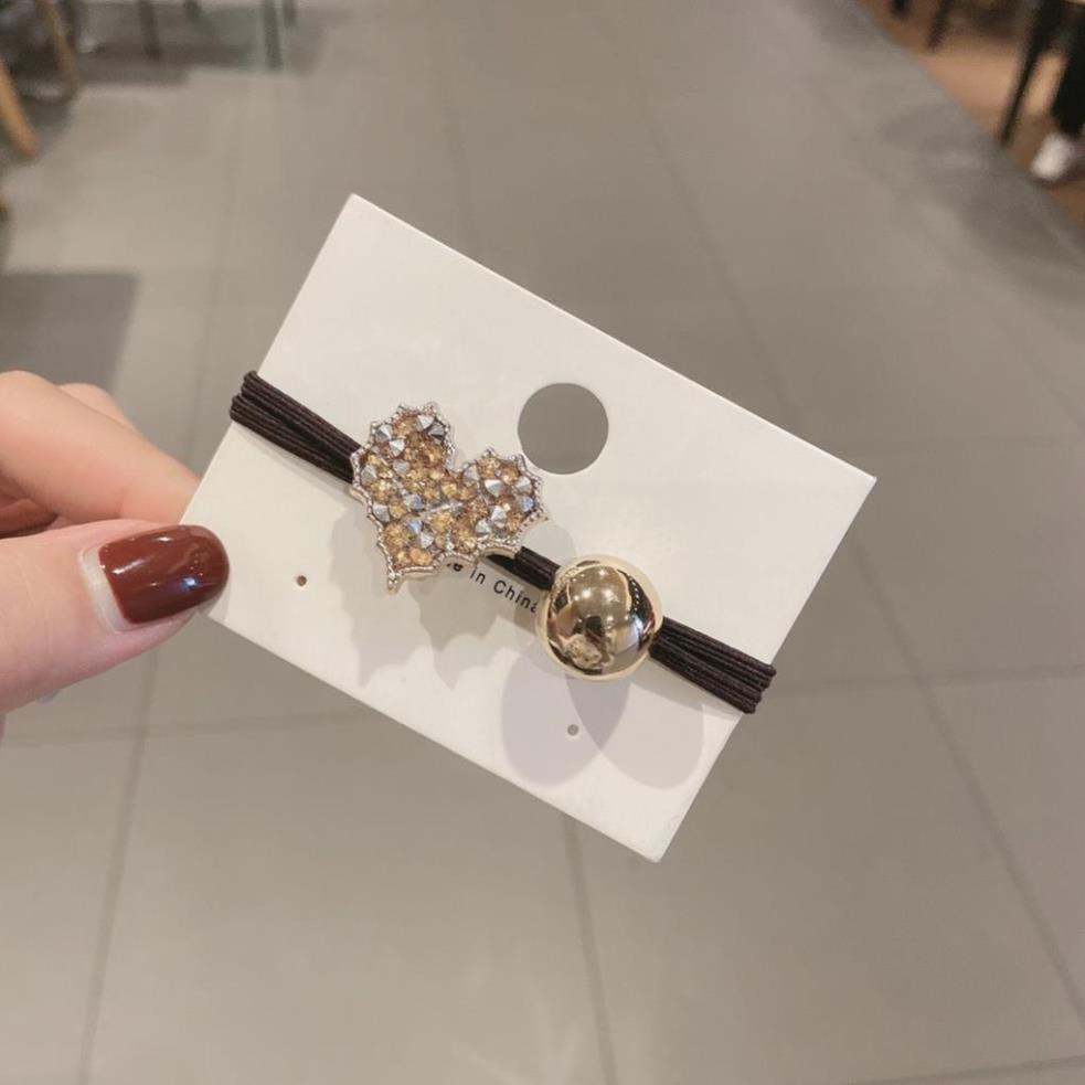 [QC PRODUCTS] ยางรัดผมหัวใจสุดน่ารักพร้อม rhinestones Shop888