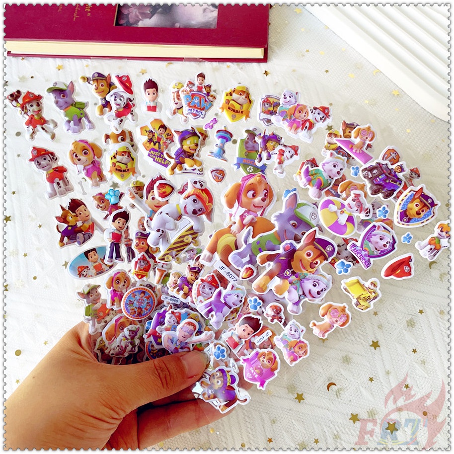 ▶ 5Sheets PAW Patrol Q-1 DIY Rewards Sticker ◀ 3D Puffy Bubble Stickers Waterpoof Toys PVC Stickers