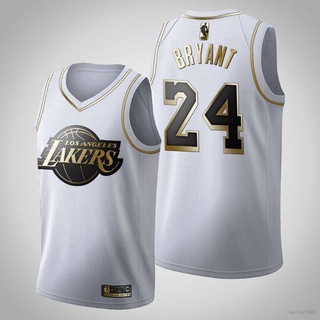 เสื้อกีฬาแขนกุดลําลอง ลายทีม Nba Jersey Los Angeles Lakers No.24 Kobe Bryant สไตล์คลาสสิก