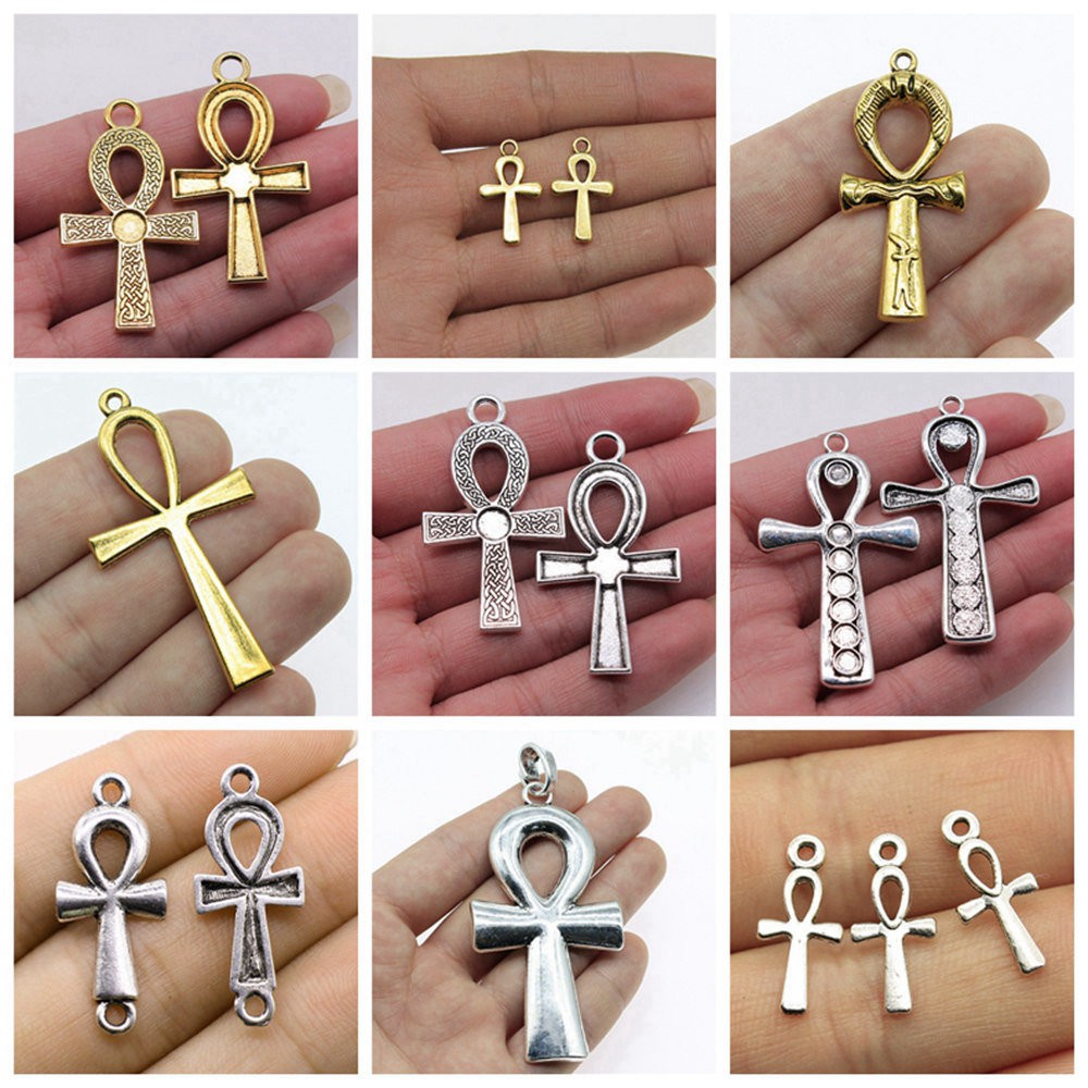 เครื่องราง Ankh Cross สําหรับเครื่องประดับทํา Diy ทําด้วยมือ