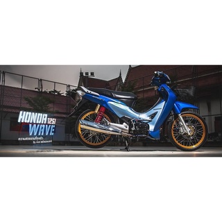 ชุดสีสติ๊กเกอร์wave125 iตัวนูนเวฟ125ไอตัวแรกรถสีน้ำเงิน