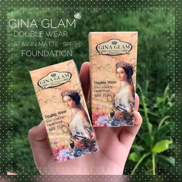 Gina glam Stay in matte foundation Spf15 G45👑 รองพื้นเจ้าหญิง ของแท้💯