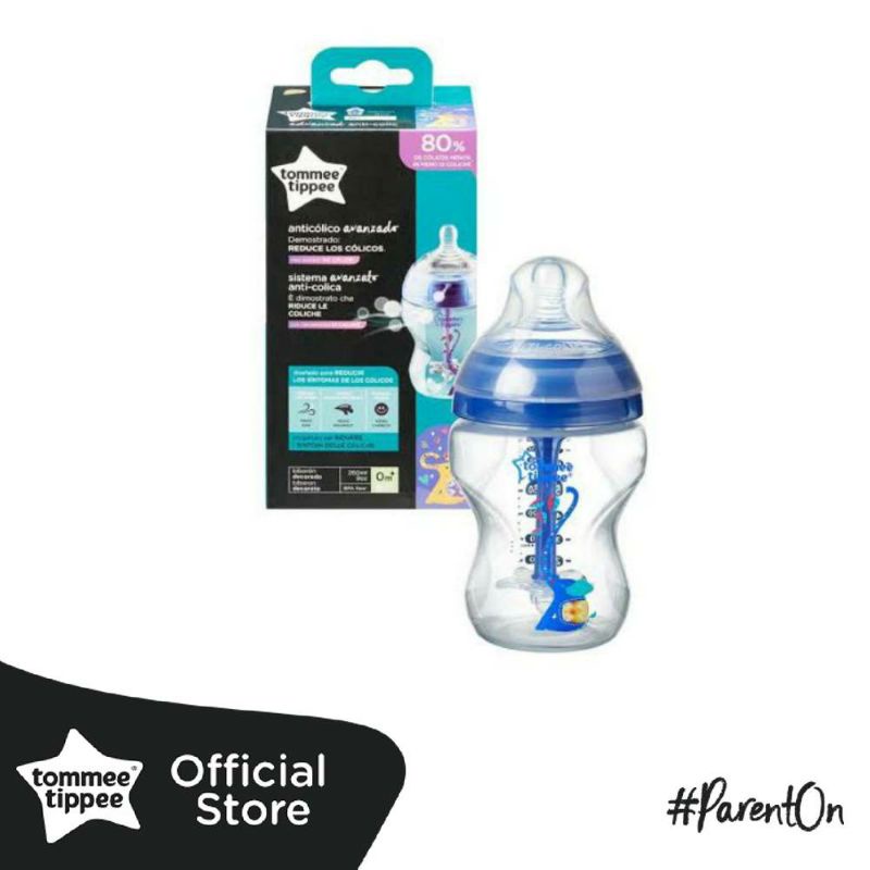 Tommee Tippee Closer To Nature Decorated Bottle (260ML/9OZ) Advanced Anti Colic Plus