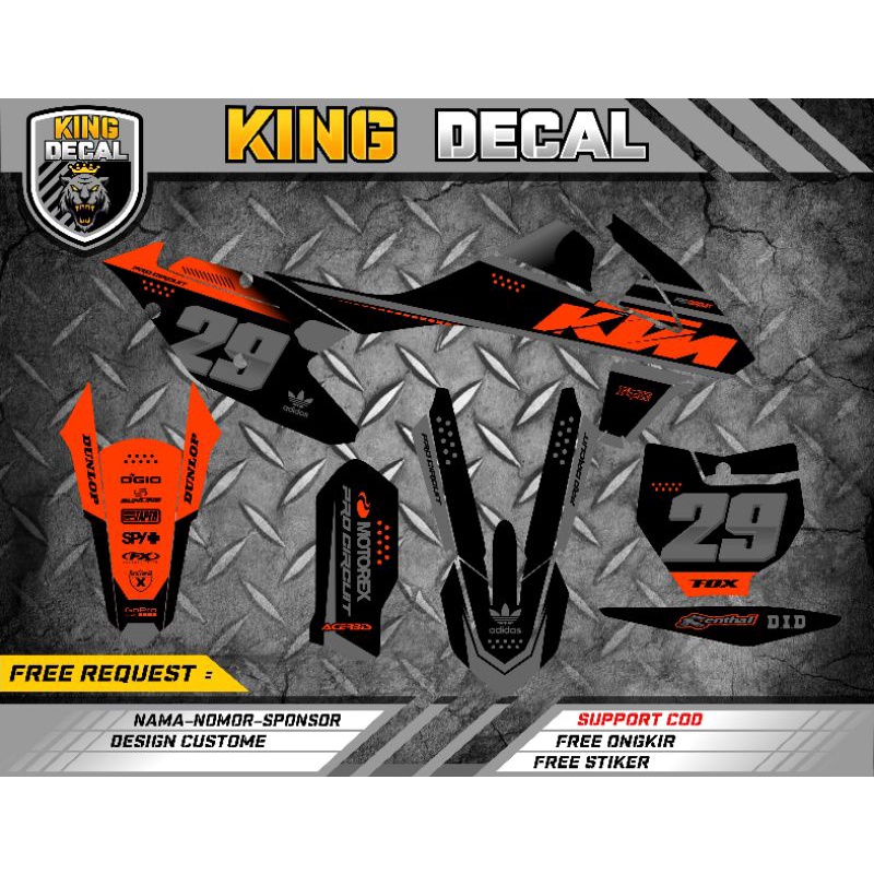 DECAL KTM 250 2017 DECAL STICKER KTM 250 2017 DECAL STICKER KTM 250 FULL BODY CUSTOME