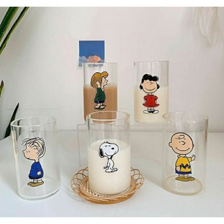 แก้วน้ำสนูปปี้ Snoopy &amp; friends (เซ็ต 5 ใบ)