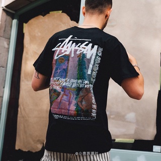 Stussy Daydream เสื้อยืดลําลองสําหรับผู้ชายผู้หญิงแขนสั้นพิมพ์ลาย Daydream