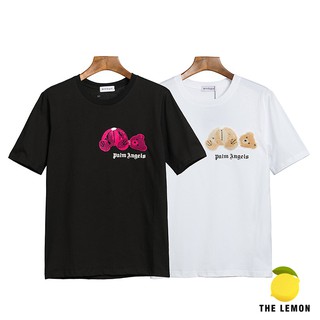 【The Lemon】เสื้อยืด Palm angels เย็บปักถักร้อย ลายหมี ผ้าบางหลวม เนื้อผ้าระบายอากาศได้ดีและใส่สบาย