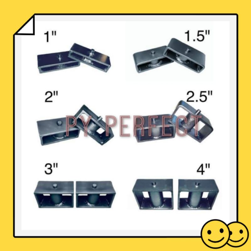 รถบรรทุกรถยนต์ Van Lift Up / Lowered 1"/ 1.5"/ 2"/ 2.5"/ 3"/ 4" Block Adapter Bata 4x4 4x2 4WD 2WD H