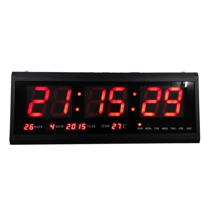 นาฬิกาดิจิตอล นาฬิกาติดผนัง LED Number Clock ขนาด 48 x18.2 x4.8 ซม.รุ่น HT-4819SM