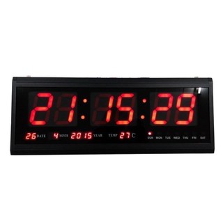 นาฬิกาดิจิตอล นาฬิกาติดผนัง LED Number Clock ขนาด 48 x18.2 x4.8 ซม.รุ่น HT-4819SM