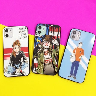 เคสเรียวมี/Realme C21  พร้อมส่งจากไทย!! เคสมือถือกระจกพิมพ์ลาย เคสหน้าเงา ลายการ์ตูน