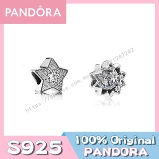 Pandora สร้อยข้อมือเงิน S925 ประดับลูกปัด จี้รูปดาว ของขวัญวันเกิด สําหรับผู้หญิง p825