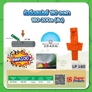 หัวฉีดสเปรย์ หัวฉีดสเปรย์พร้อมฝา PVC 1/2" หัวพ่นสเปรย์ ขนาด 90 องศา , 180 องศา , 360 องศา
