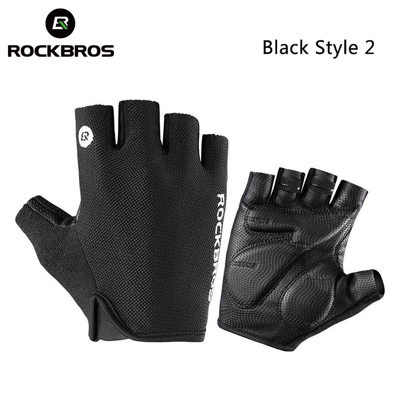 【TH Delivery】ROCKBROS ถุงมือครึ่งนิ้ว แบบสั้น ระบายอากาศ กันกระแทก