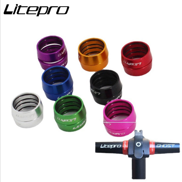 LP Litepro แหวนรองแฮนด์จักรยานพับได้,แหวนยึดอะลูมิเนียมอัลลอย25.4แบบพิเศษสำหรับการปรับเปลี่ยนจักรยานพับได้