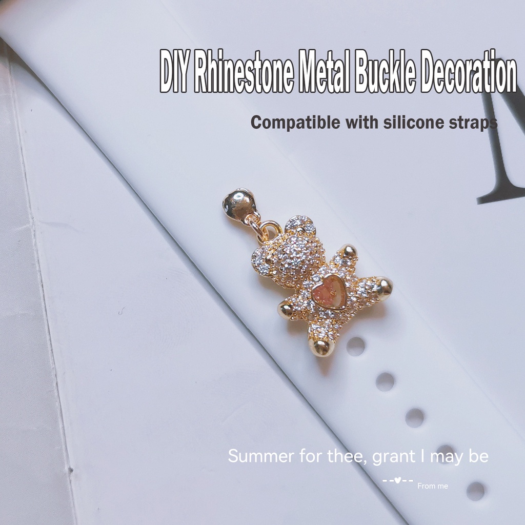 【20 สี】หัวเข็มขัดโลหะประดับพลอยเทียม DIY สําหรับตกแต่ง iWatch Series 9/8/7/6/5/4/SE/3/2/1 ขนาด 49/40/41/45/42/38 มม.