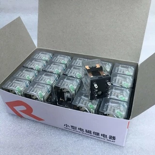 ได้ทั้งชุด รีเลย์+ขาซ็อกเก็ต 5A HH52p(MY2) HH54p (MY4) my2n my4n 12vdc 24vdc 24vdc 220vac
