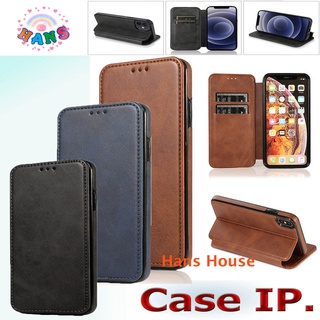 Case ip. เคสมือถือi12 i13 i14 และรุ่นอื่นๆ ฝาปิดหน้า แบบเรียบ ใส่บัตรได้