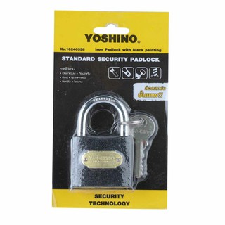 YOSHINO กุญแจคอสั้น 50 มม. รุ่น YN 50 สีดำ วัสดุทำจากเหล็กคุณภาพดี ไม่เป็นสนิม ที่คล้องทำจากเหล็กกล้าชุบ มีความแข็งแรง ท