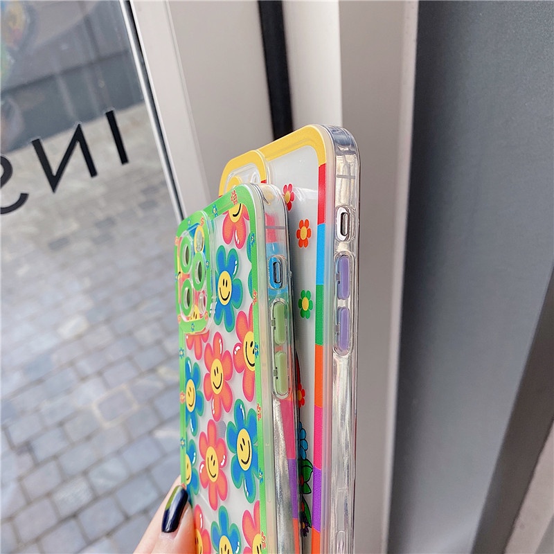 iPhone 12 PRO MAX 11 pro max X XR XS MAX 7/8P ลายดอกทานตะวัน วัสดุ TPU เคสโทรศัพท์ #8