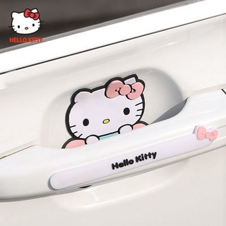 ฟิล์มกันรอยมือจับประตู แถบป้องกันการชนกันของรถ Hello Kitty ปกป้องพื้นผิวสีที่จับประตู ฟิล์มกันรอยและกันรอยขีดข่วน