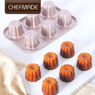 Chefmade แท้* พิมพ์คานาเล่ ถาดคานาเล่ Canele 6 หลุม