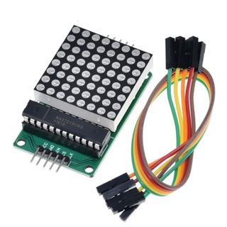 LED 8x8 dot matrix  Driver MAX7219 แสงผลตัวเลขและตัวอักษร For Arduino