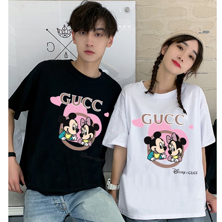 BK-04/ เสื้อยืดแขนสั้นสไตส์เกาหลี Mickey in love ลายมิกกิ้เมาส์น่ารักมากๆๆ (7 สี พร้อมส่ง) ผ้านิ่มใส่สบาย ทรงตรงใส่ได้