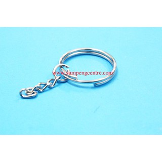 ห่วงพวงกุญแจมีโซ่ชุบนิเกิ้ล KSF18/4 (500 ชิ้น), Nickel plated key rings with chains KSF18/4 (500 pieces)