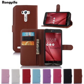 For Asus Zenfone Selfie ZD551KL 2 Laser ZE500KL Case Litchi Leather Wallet Case