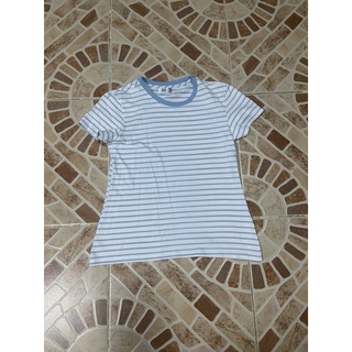 🎈Used Like New : เสื้อยืดลายฟ้า-ขาว F&amp;F ผู้หญิง (พร้อมส่ง)