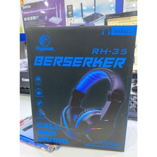 Razeak Berserker Pro Stereo RH-35 หูฟังเกมมิ่งเกียร์สเตอริโอ เสียงคมชัดระดับพรีเมี่ยม!