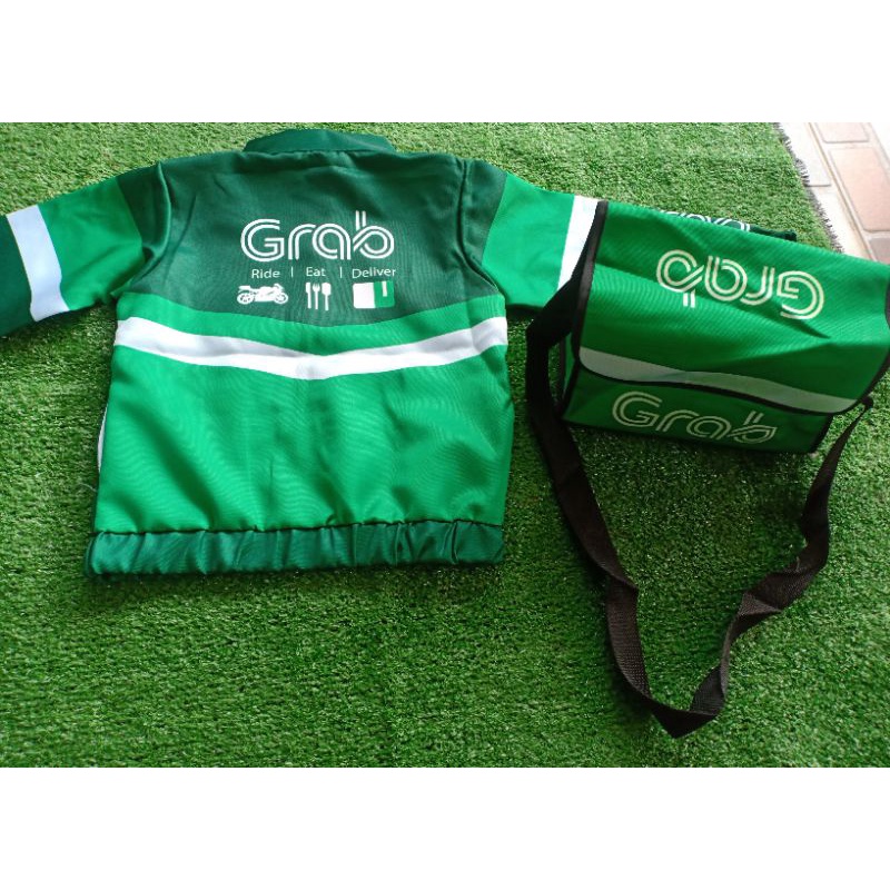 เสื้อแจ็คเก็ตเด็กโต พนักงานส่งอาหาร ชุดอาชีพเด็ก ชุดเด็ก แถมฟรีกระเป๋า