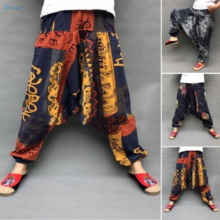 【HODRD】Mens Drop Crotch Harem Pants Hip Hop Trousers Baggy Elastic Waist Sport Pants【Fashion Woman Men】