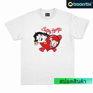 แขนสั้นพิมพ์ลาย♕✼►Betty Boop เสื้อยืด  เสื้อยืดวินเทจ  เสื้อยืดสตรีท