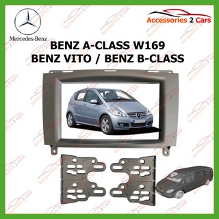 หน้ากากเครื่องเล่นBENZ A-CLASS B-CLASS VITO  W169 (2 DIN) ปี2005 - 2012 สำหรับเปลี่ยนวิทยุ รหัส NV-BE-003