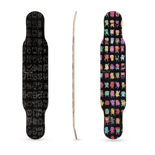 Rebirth Longboard Meow All Serie (All Black) / ลองบอร์ดรีเบิร์ทรุ่น Meow All ลองบอร์ด สเก็ตบอร์ด ครบชุด พร้อมส่ง