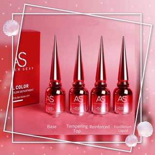 AS ขวดแดง ทอ๊ป-เบส-ทอ๊ปกระจก ท๊อปแมท ไพร์เมอร์ ท๊อปแคนดี้ขนาด 15ml.ของแท้100%🎀พร้อมส่งในไทย🎀