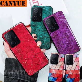 vivo Y76 Y76S Y72 (5G) Y21 Y21S Y21T Y33S (2021) Y51 Y31 Y51A (2020) Y15A Y15S Y11S Marble Glitter Soft Case Epoxy Gold Foil TPU Phone Cover Bling Silicon Back Casing Shell