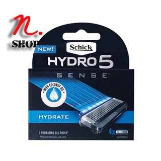 ใบมีดโกนชนิด 5 ใบมีด (4 ชิ้น/แพ็ค) SCHICK HYDRO 5 SENSE® HYDRATE REFILLS (4pcs/Pack)