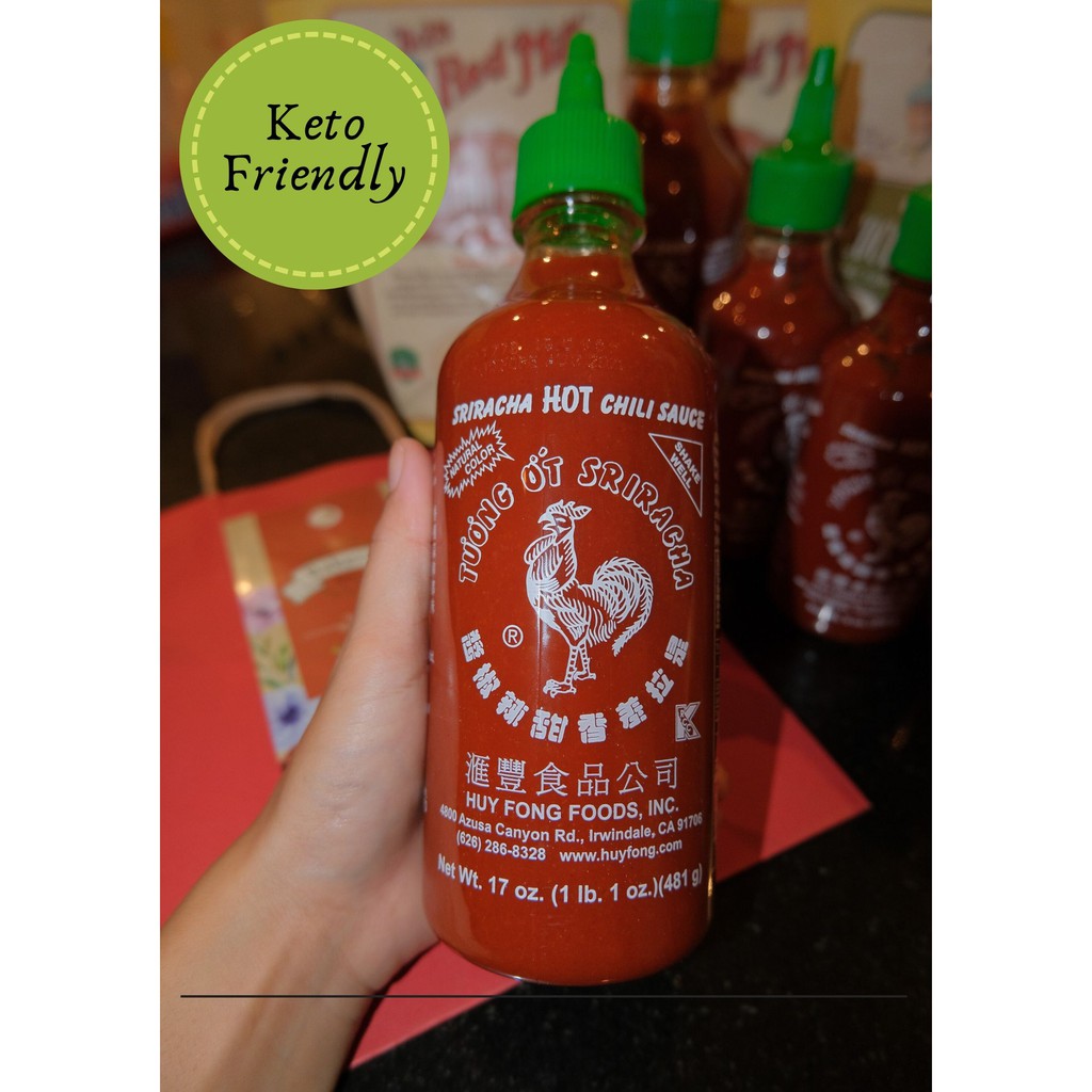 🔥คีโตซอสพริก ซอสศรีราชา ตราไก่USA Huy Fong Sriracha ซอสพริก 0 Kcal KETO