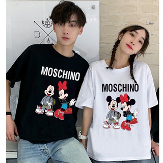 ิBK-01/ พร้อมส่ง(8สี) Moschino เสื้อยืดแทรนต์เกาหลีมาแรงมากๆ ผ้านิ่มใส่สบาย เสื้อคู่ เสื้อครอบครัว ปลีก-ส่ง(s-xxl)