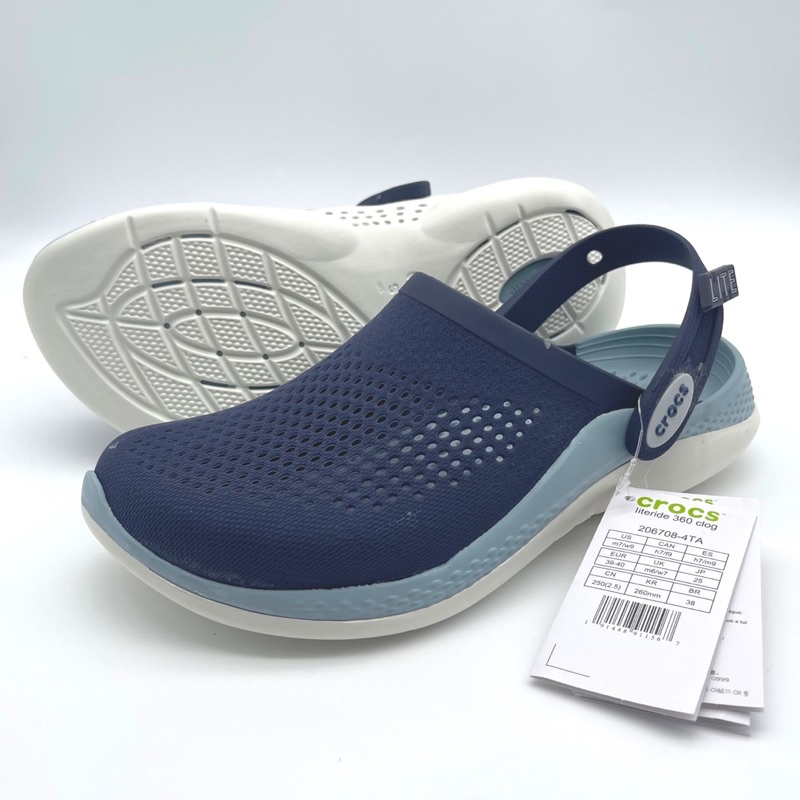 รองเท้าแตะ คอร์ส crocs แบบสวม ลำลองแฟชั่น  สไตล์ LiteRide Clog สุดฮิต น้ำหนักเบา ใส่สบาย ผลิตจากยางแท้ 100%