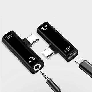 [T - Shaped 2 In 1 Usb C To 3 . 5 มม . แจ็คเสียง + Type C อะแดปเตอร์แปลง ( Usb C To 3 . 5 มม . ] [ไม่ใช่สำหรับ Samsung]
