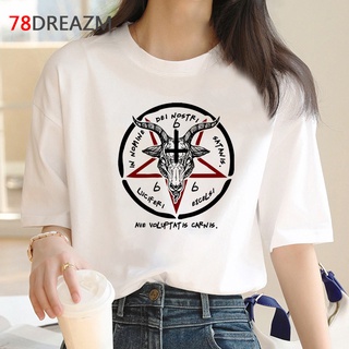 เสื้อยืด พิมพ์ลาย baphomet grunge สไตล์ฮาราจูกุ ฮาราจูกุ สําหรับผู้ชาย