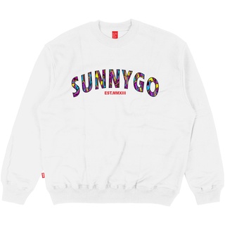 คอลูกเรือเสื้อยืดคอกลมเสื้อคอกลม SUNNYGO | เสื้อกันหนาว สําหรับผู้ชาย และผู้หญิง | เสื้อกันหนาว ขนาดใหญ่ สีขาวผ้าฝ้ายแท้