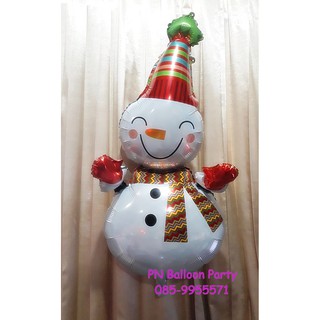 ลูกโป่งตุุ๊กตาหิมะ Snowman Doll Foil Balloon