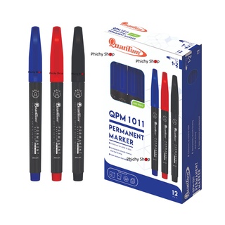 Quantum ปากกา ปากกาเคมี   Permanent Marker QPM-1011 จำนวน 12 ด้าม/กล่อง